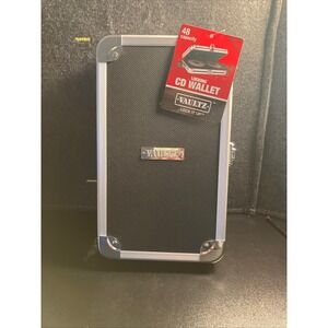 Vaultz Locking CD Wallet 48 Capacity Hard Storage Case Black Silver VZ01137 NEW